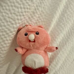 Plush kawaii loopy beaver bag charm keychain NWOT